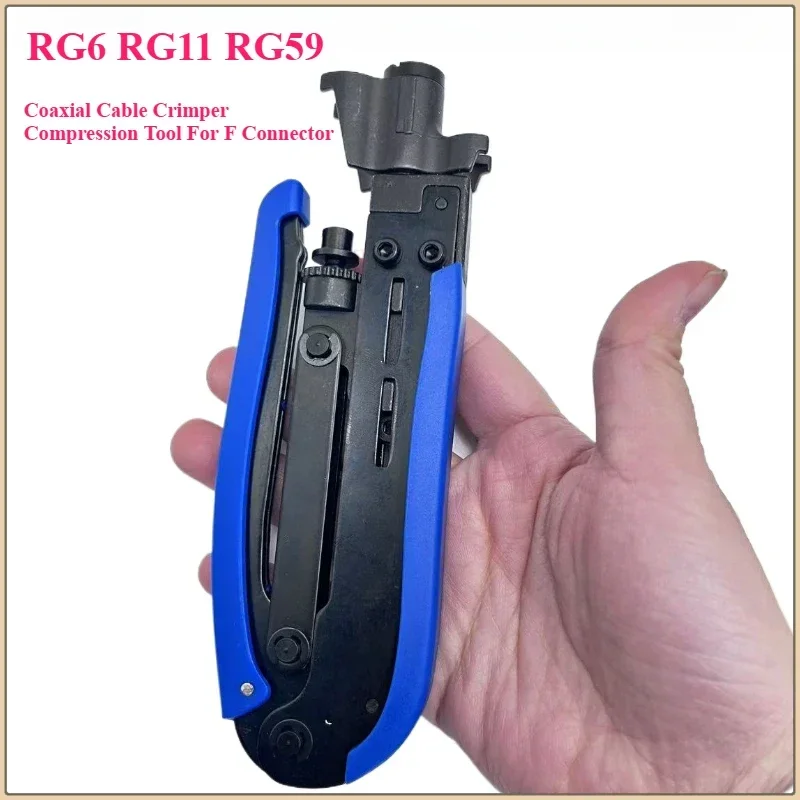 

Brand New RG6 RG11 RG59 Coaxial Cable Crimper Compression Tool For F Connector New
