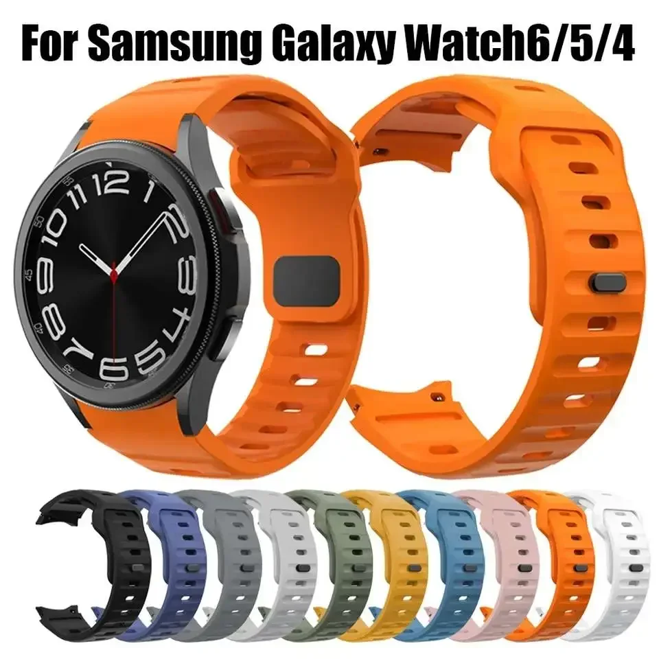 Silicone Band for Samsung Galaxy Watch 6 4 Classic 5 pro 44mm 40mm 47mm 43mm 42mm 46mm 45mm Bracelet Galaxy Watch6 watch4 strap