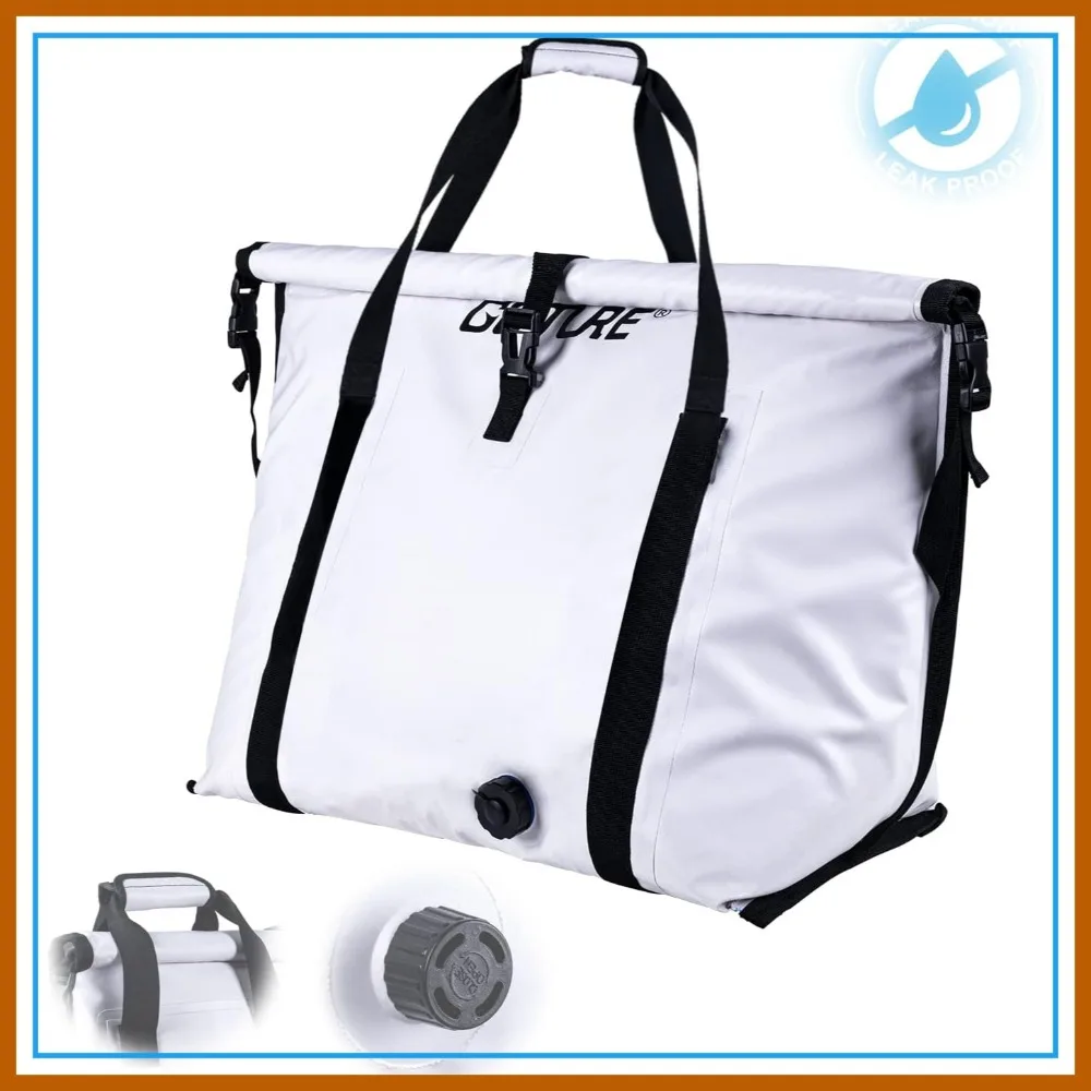 

Insulated Fish Cooler Bag, Leakproof Kill Bag with Drain Plug for Travel Camp Beach Picnic, Small/Medium/Large