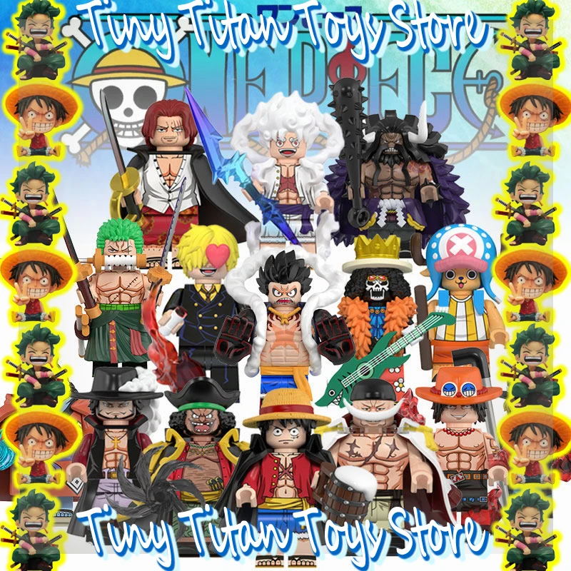 Blocs de construction compatibles One Piece Nika Luffy Sanji Ace Yamato Sabo Rayleigh, jouet éducatif, Collection classique, cadeau Surprise