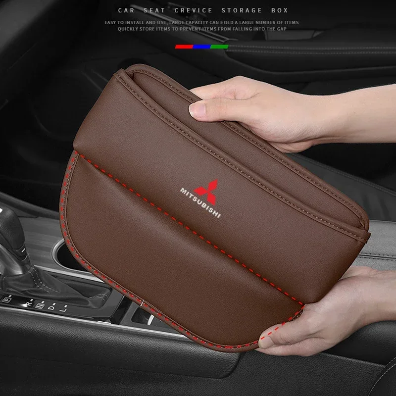 

Car Seat Gap Storage Box Slot Sundries Organizer Case for Mitsubishi Ralliart Lancer ASX Pajero Outlander Eclipse EVO