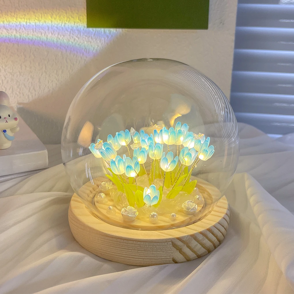 Mini Tulips Flower Light ulation Flower Lamp For Cozy And Relaxing Atmosphere Easy Care Gift