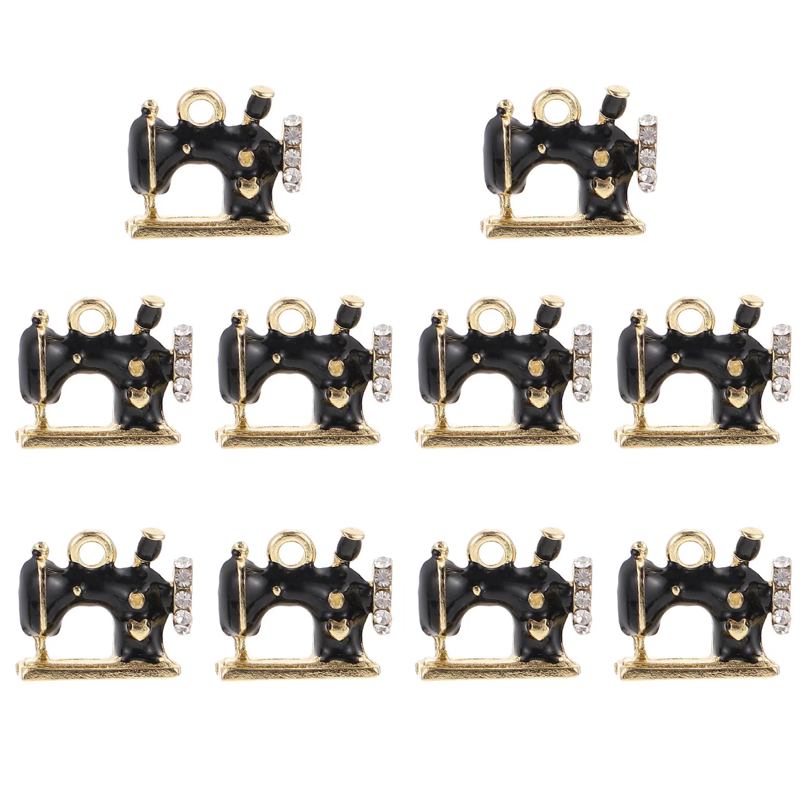 Quilting Decor Sewing Machine Charms for Jewelry Making Vintage Key Necklace Pendant