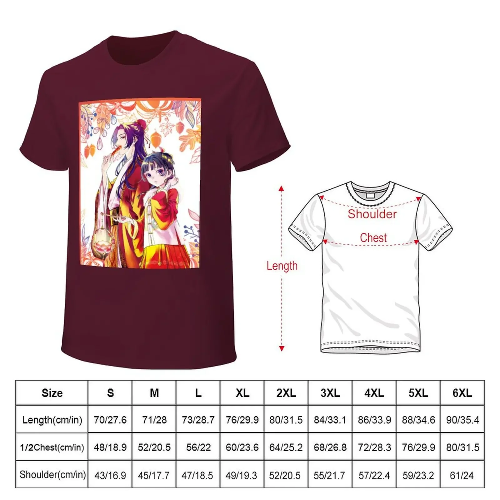 Kusuriya no Hitorigoto T-shirt boys whites blacks Men's clothing