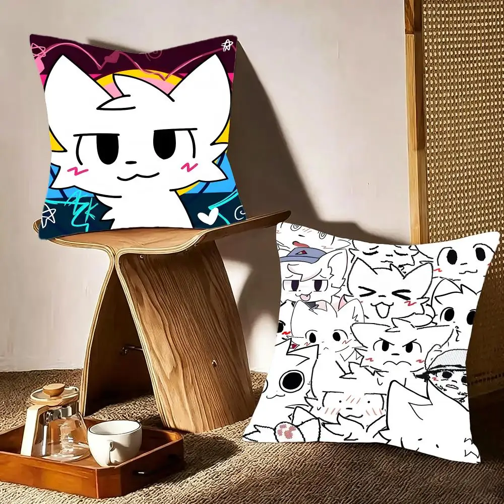 Character Art Playful Boykisser Cushion Cover Crystal velvet sofa Aesthetic room decor Car seat back cushion