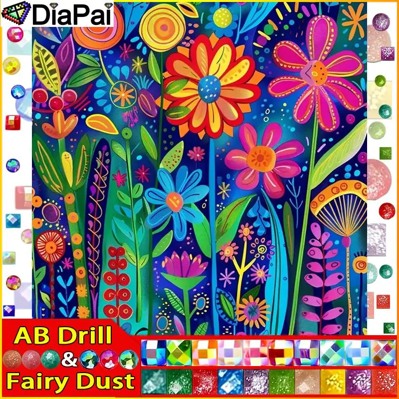 DIAPAI Fairy Dust AB 5D Diamond Embroidery Needlework Kit 