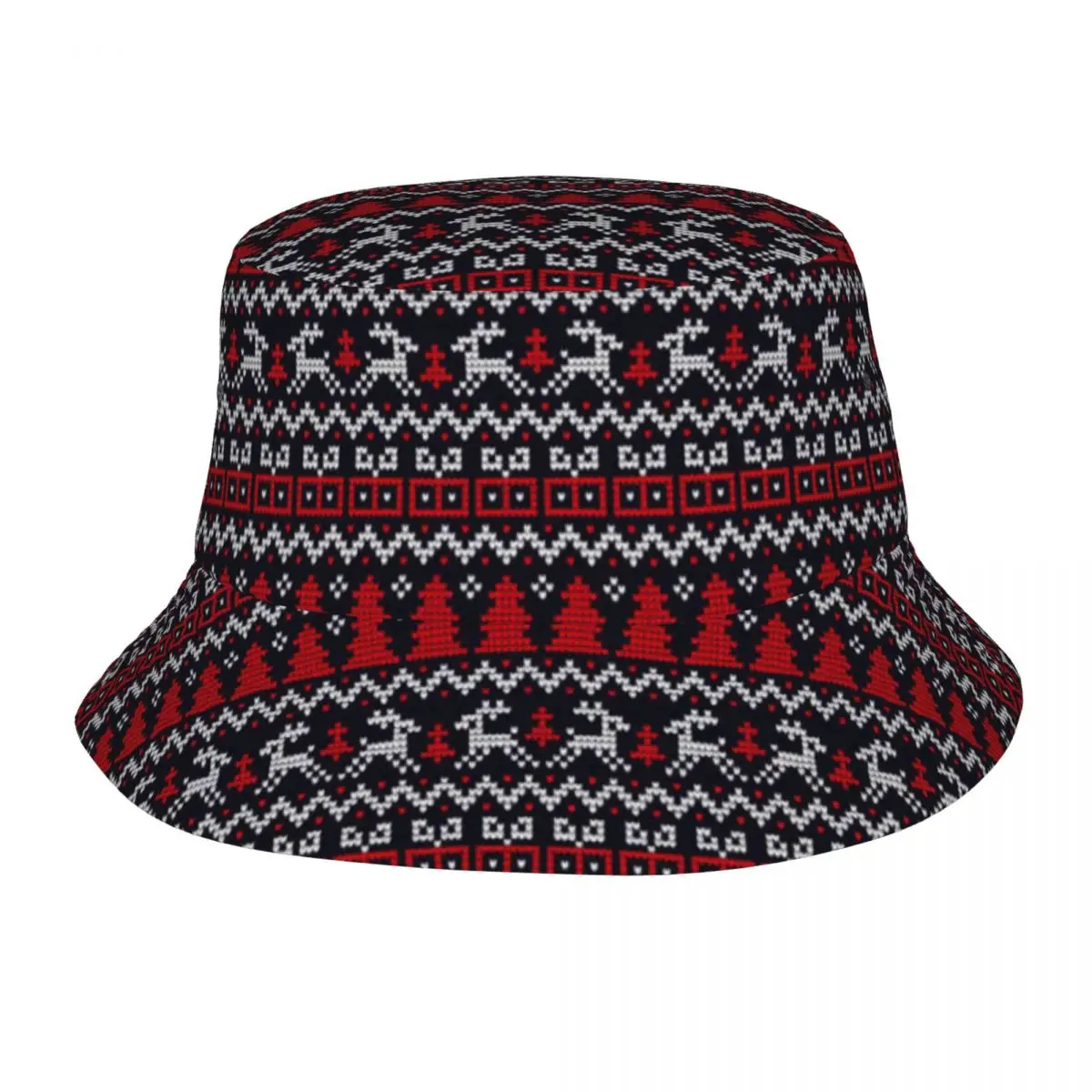 

Fisherman Hat Unisex Bob Cap Christmas Knitting Sweater Pattern Hip Hop Gorros Panama Windproof outdoor Bucket Hat