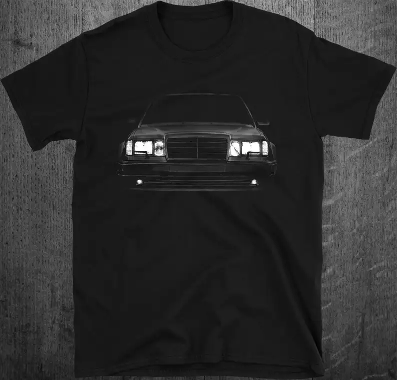 

W124 Classic Deutsche Auto Headlights Glow T-Shirt 100% Cotton