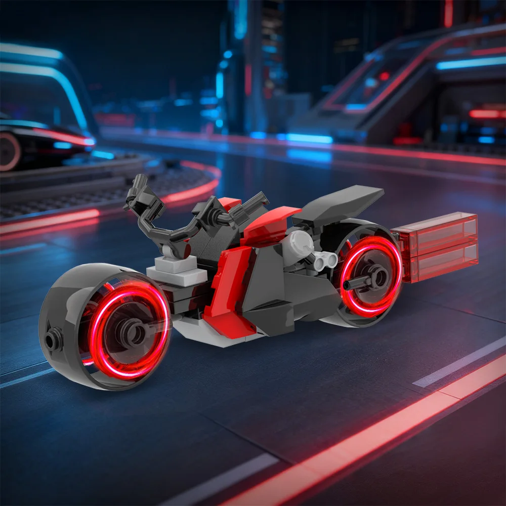 Moc Tron Are Moto Bricks Model Science Fiction Movies Motorcycle Competition Building Blocks Boys Birthday Gift Kids Adult Gifts