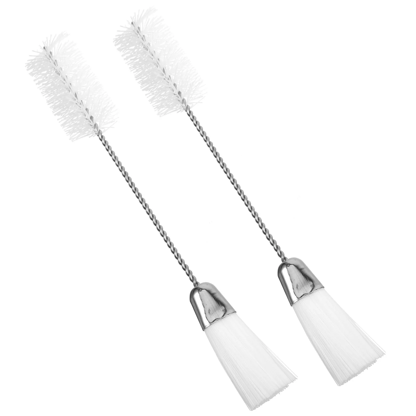 

2pcs Flute Saxophone Cleaning Brush Dual Head Instrument Cleaning Tool For Flute Sax Alto Saxophone Mouthpiece Brush Iron Nylon
