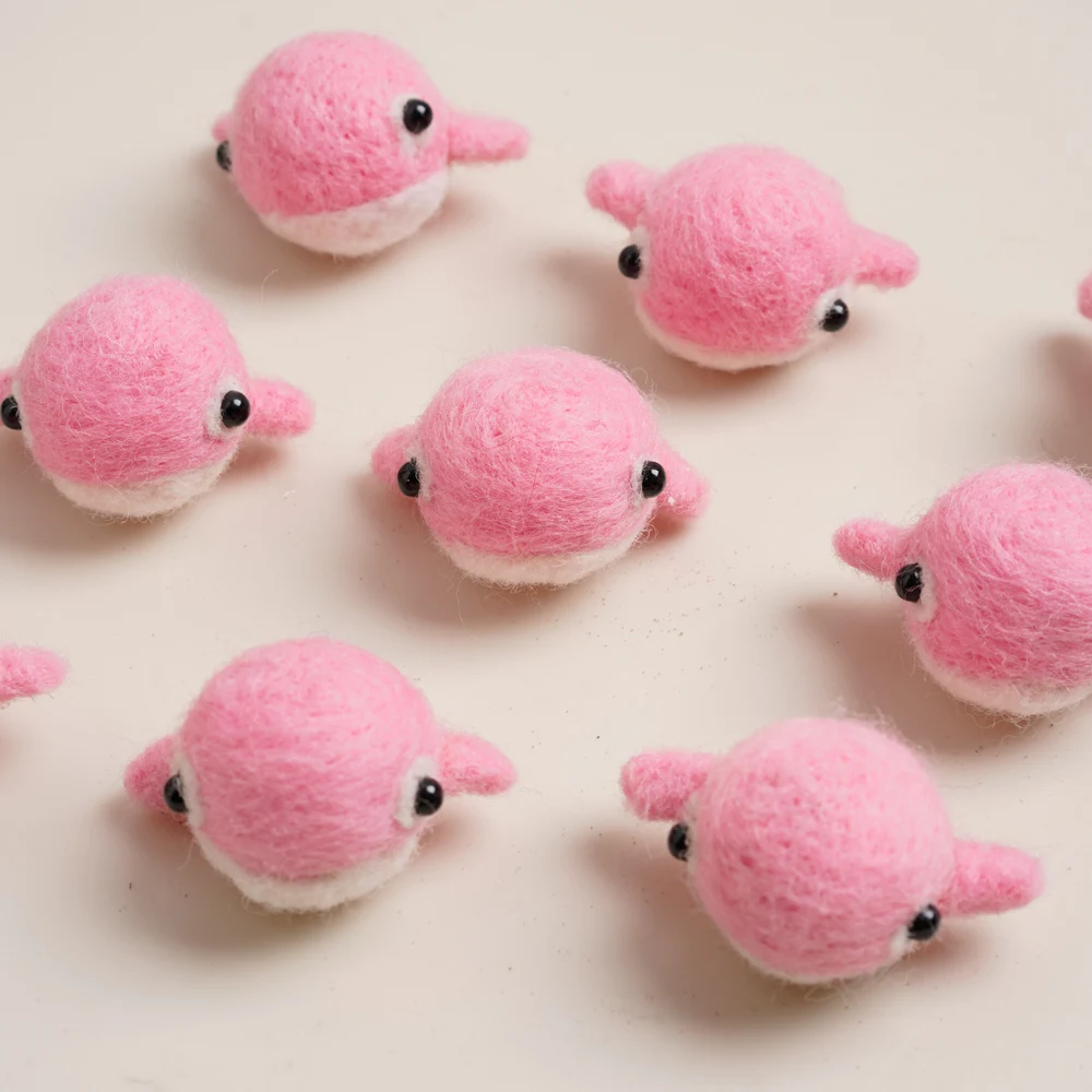 Felt Finished Whale Octopus Squid Marine Life Wool Felt Handicraft Pendant Ornament 5-piece Set