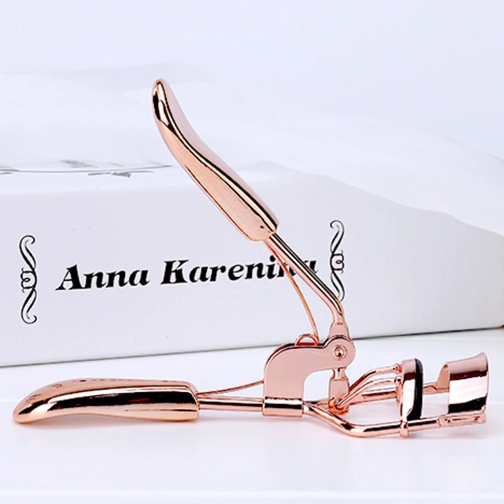 Stainless Steel Eyelash Curler Rose Gold Professional Makeup Tool Handle Eyelashes Tweezer Curler Clip Beauty