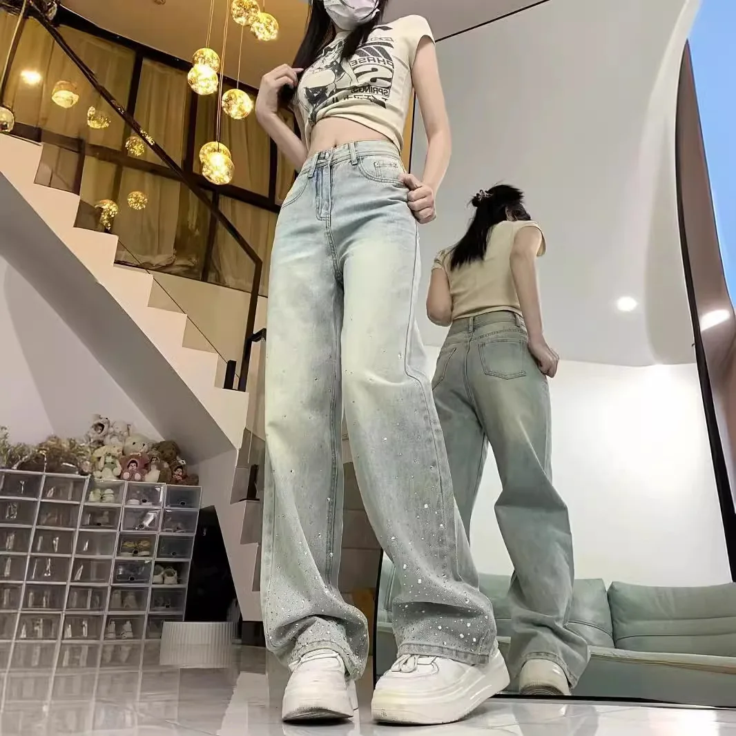 

Straight Jeans Women Camouflage Workwear Military Pockets Multi Pocket Utility Patchwork Panelled Functional Durable Stylish