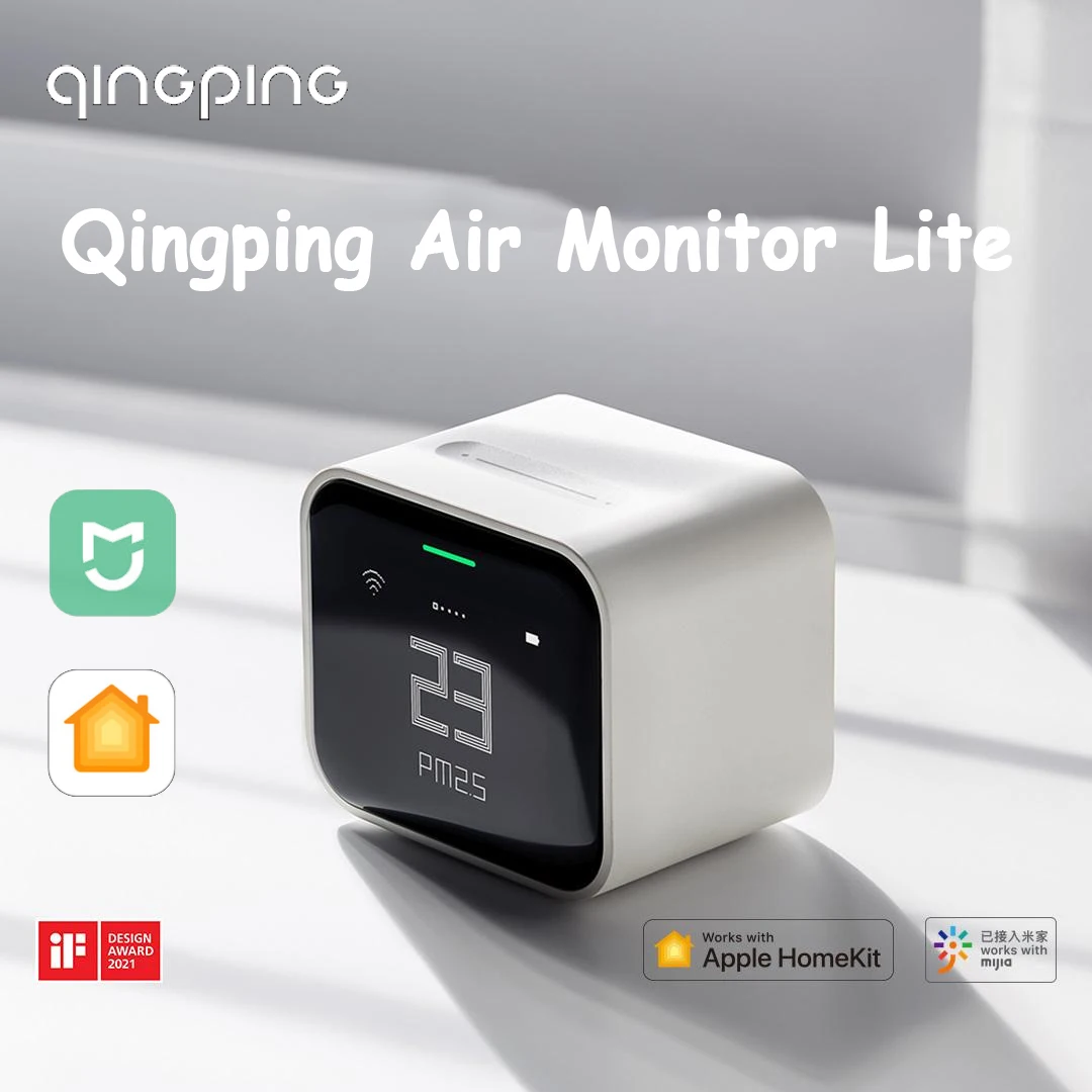 

Qingping Smart Air Detector Lite CO2 PM2.5 PM10 Temperature Humidity Monitor Touch Screen Work with Mi Home APP Apple HomeKit