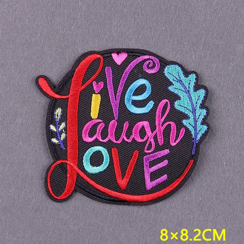 Iron On Patch Slogan Patches For Clothing thermoadhesive Patches On Clothes DIY Black Humor Words Embroidery Patch Badges Decor