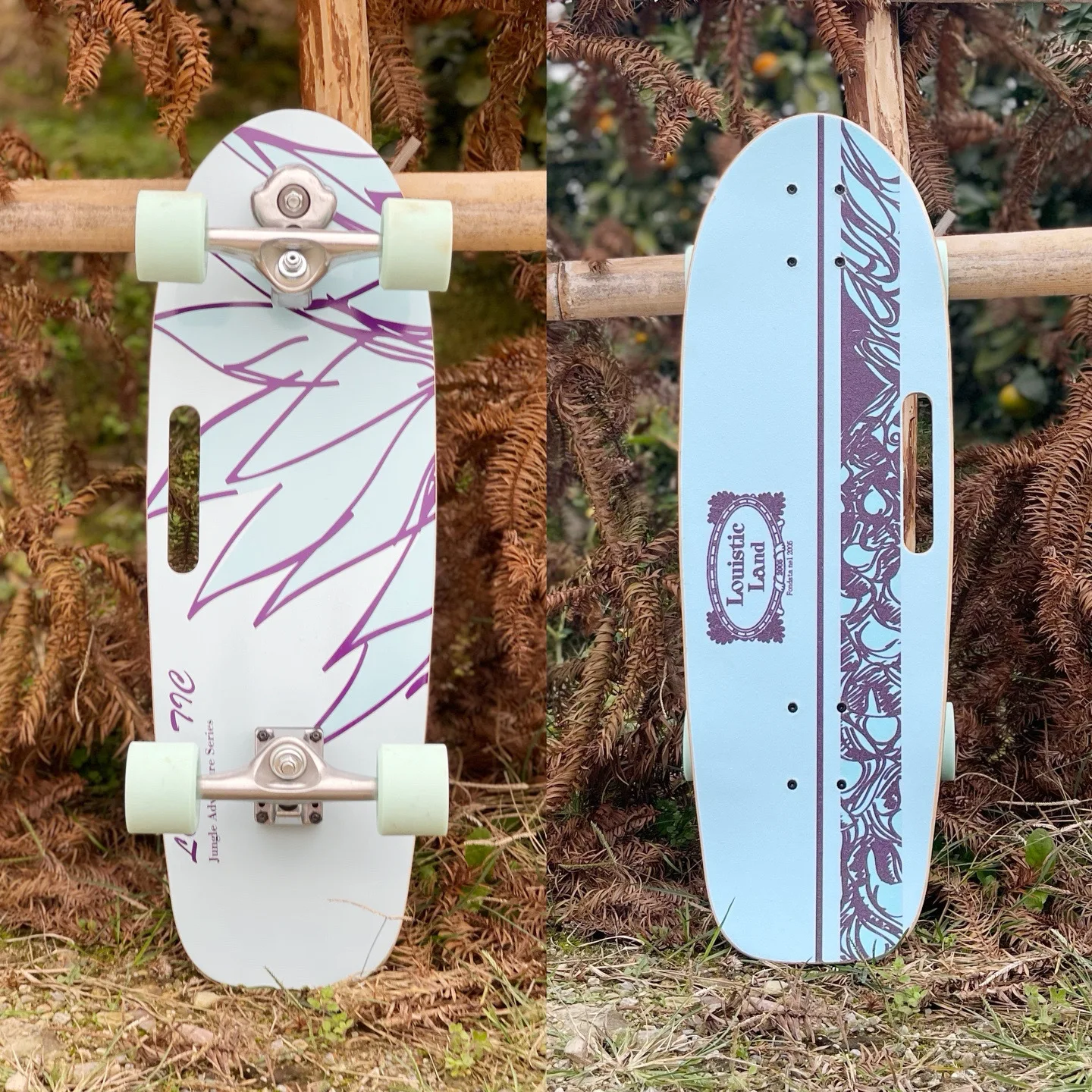 

Beginner Land Surfboard Spring Truck Surf Skateboard Portable Handheld Street Cruiser Skateboard For Adult Youth Commute Carving