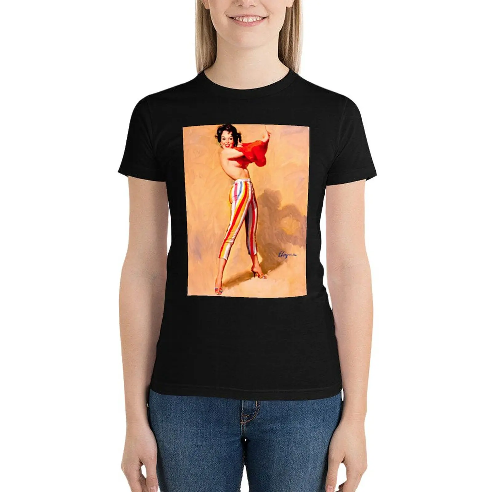 

Gil Elvgren Appreciation T-Shirt kawaii clothes anime clothes cute tops white t-shirts for Women