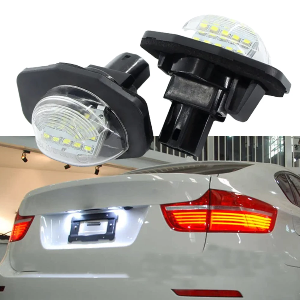 

Pair LED Number License Plate Light Lamp Xenon White Fit for Toyota Alphard-GGH20 2008- High Power Illumination ABS