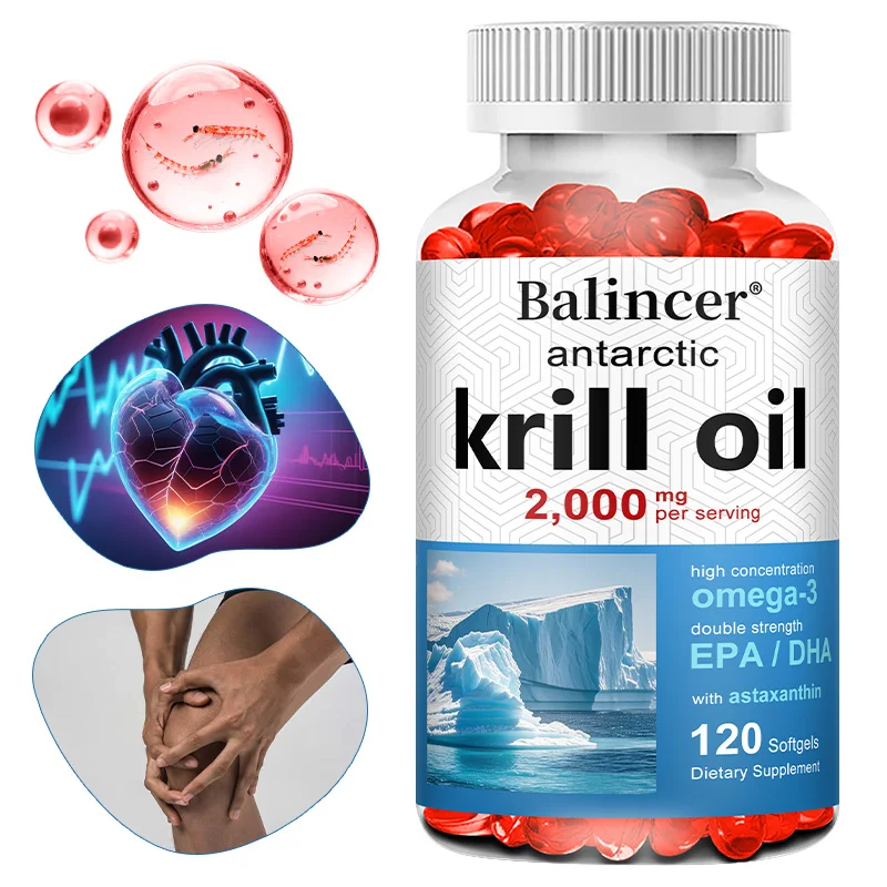 Krill oil, supports brain, cardiovascular and neurological health, balances blood sugar, anti-inflammatory and antioxidant