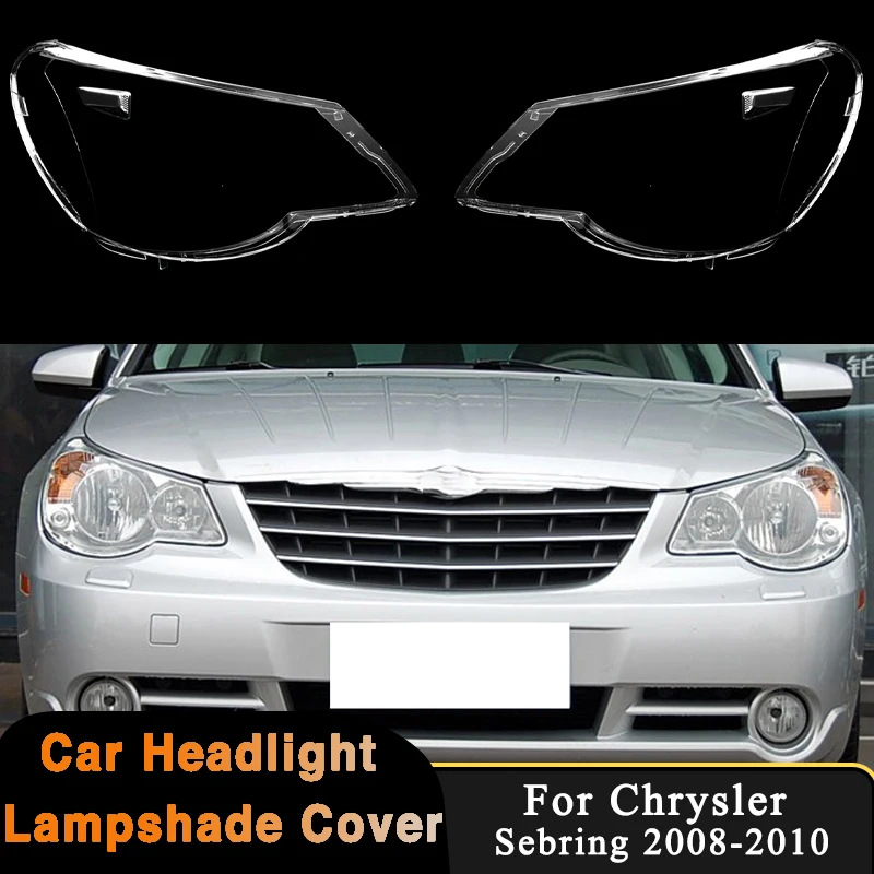 Car Halogen Headlight For Chrysler Sebring 2008-2010 Headlamp Shell Headlight Lens Cover Auto Replacement Lampshade Case Cap