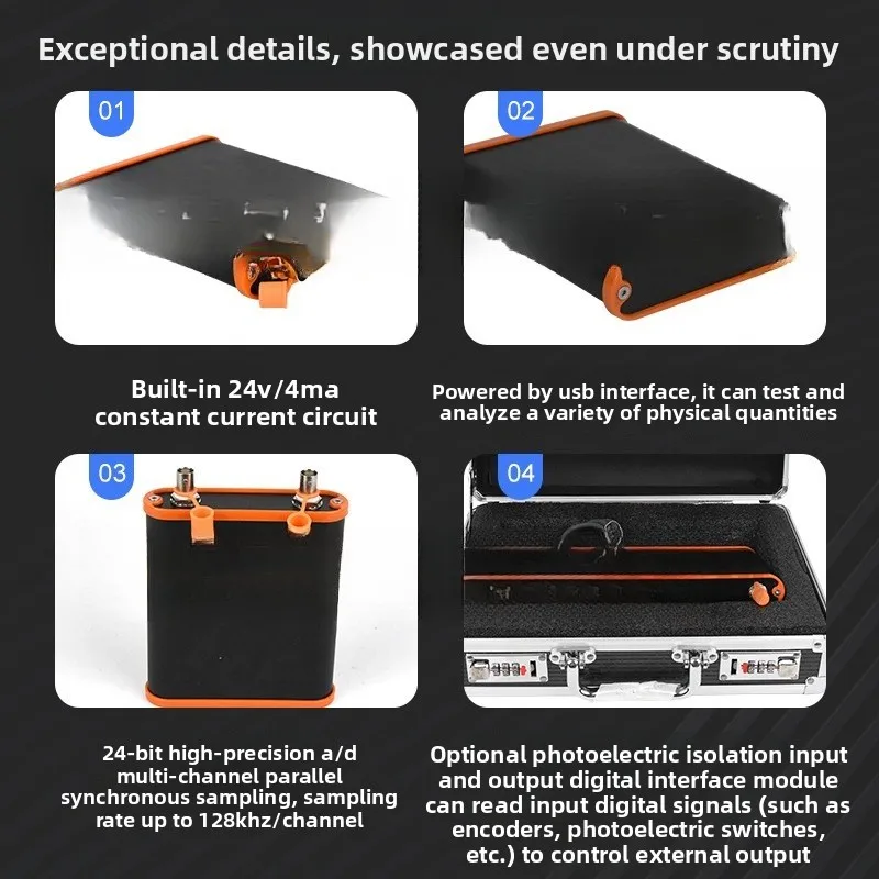 SA1802A Dual-channel dynamic signal analyzer, powered by 24-bit high-precision A/D