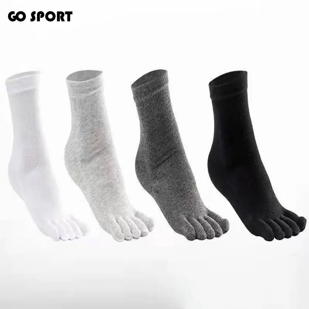 

Носки для показа, хлопковые дышащие однотонные деловые мужские короткие носки, мужские носки с раздельным носком, носки с пятью пальцами, носки до щиколотки