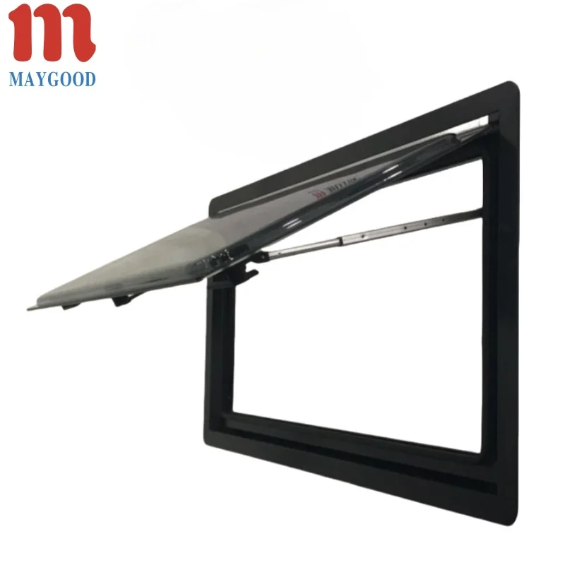 1100*450 Mm OEM Sleeper Van Aluminum RV Side Hinge Window With Sunshade For Caravan Motorhome Camping