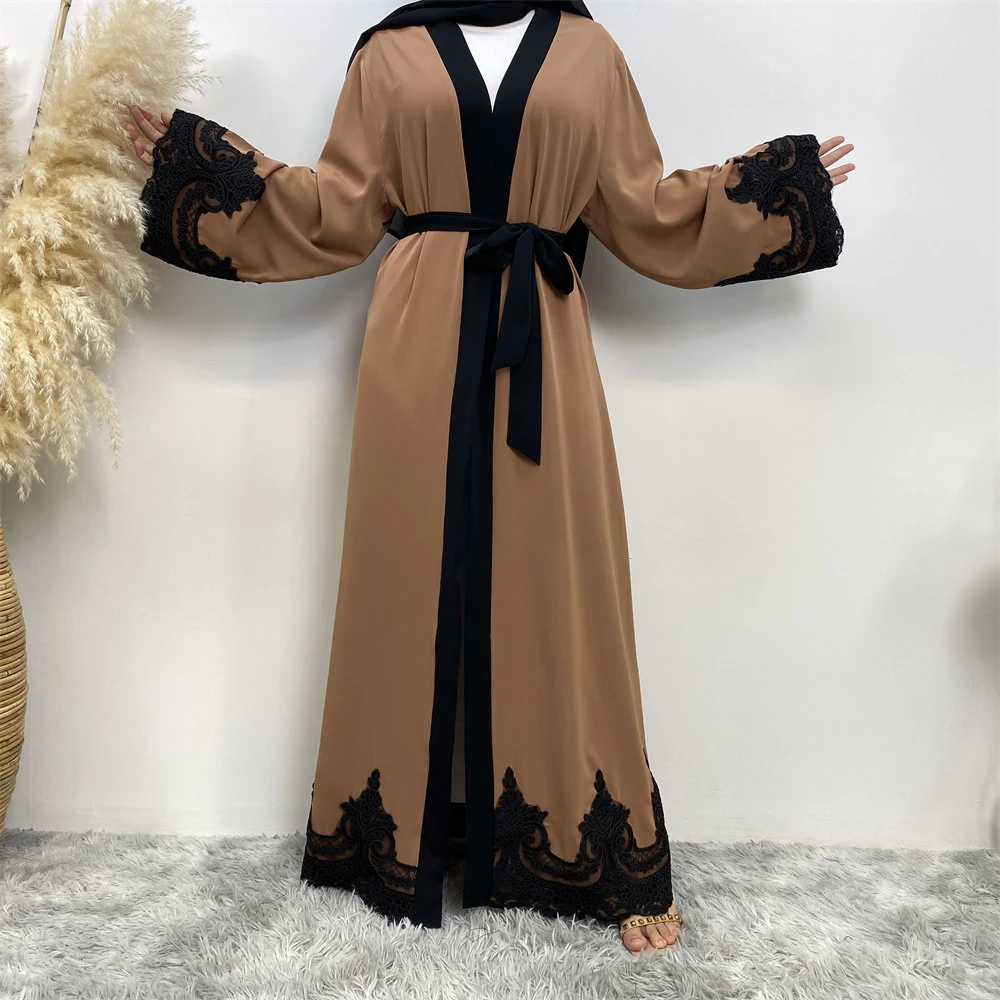 Robe longue africaine pour femmes musulmanes, vêtements de mode, Abaya ouverte, Kaftan Dubaï, Turquie, Islam de luxe, Kimono Ramadan Caftan, Prière