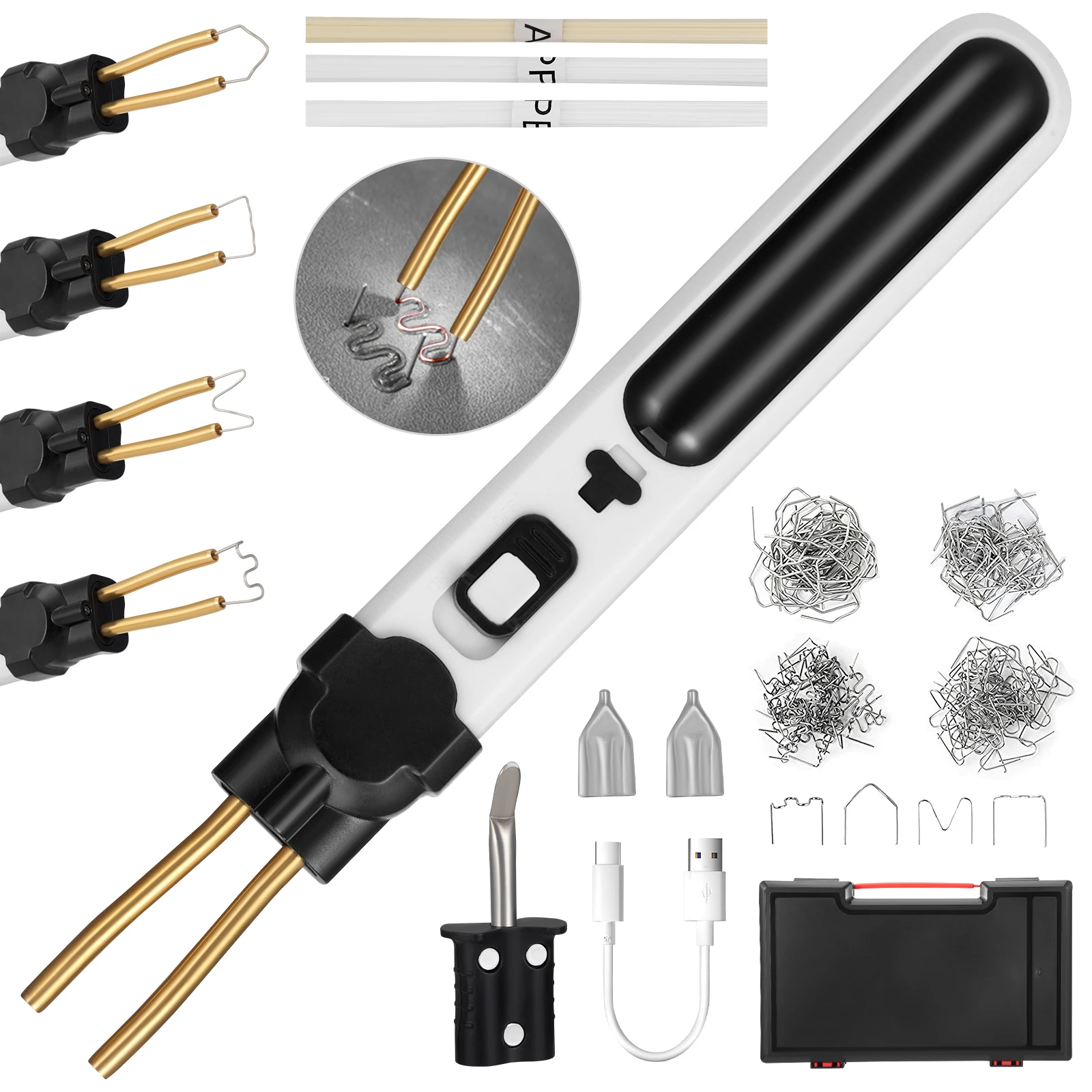 

Plastic Welding Machine Electric Plastic Hot Nail Pen Heating Electric Soldering Iron Set For Plastic Product Repair Needle