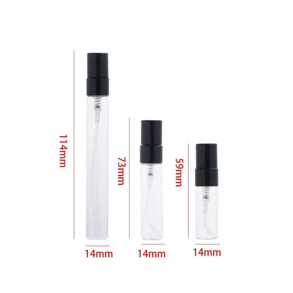 Moisturizer ขวดตัวอย่างโปร่งใสทองเงินหมวกน้ําหอม Atomizer ขวดแก้วรีฟิลขวดสเปรย์คอนเทนเนอร์เครื่องสําอาง