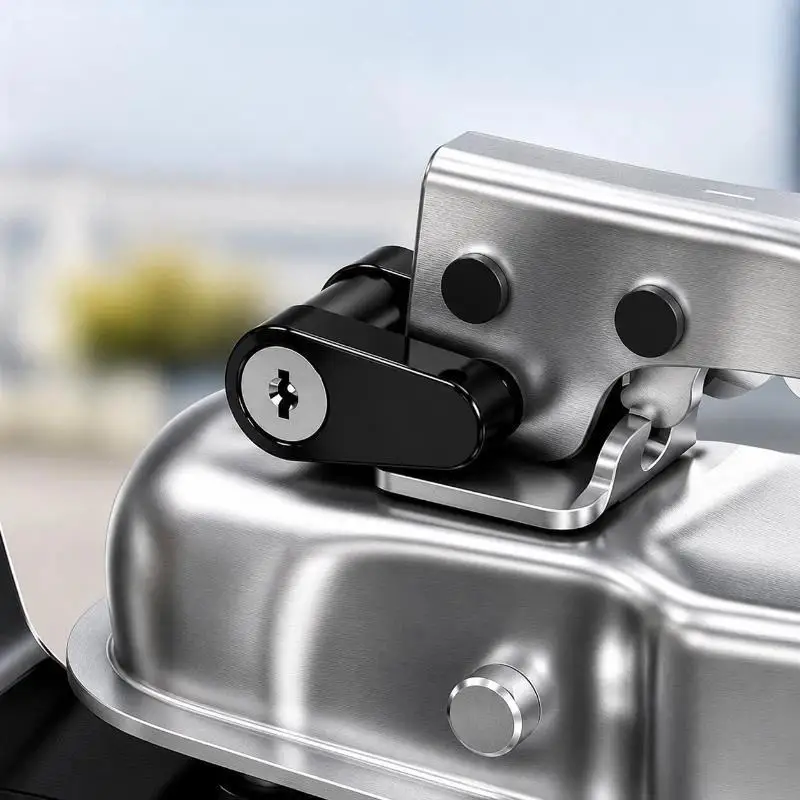 New 1 Set Heavy Duty Anti-Pick Coupler Lock With 2 Keys 1/4