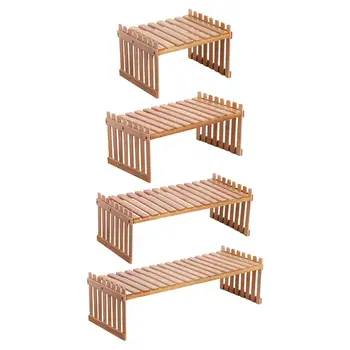 Suporte de plantador de madeira multifuncional para prateleira de flores para bancada de gramado interno