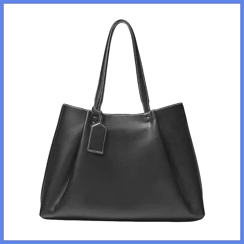 Fashionable Solid Color Tote Bag for Women, Top Handle Simple Shoulder Bag, Luxury Design Clip Closure handbag women bag image 5