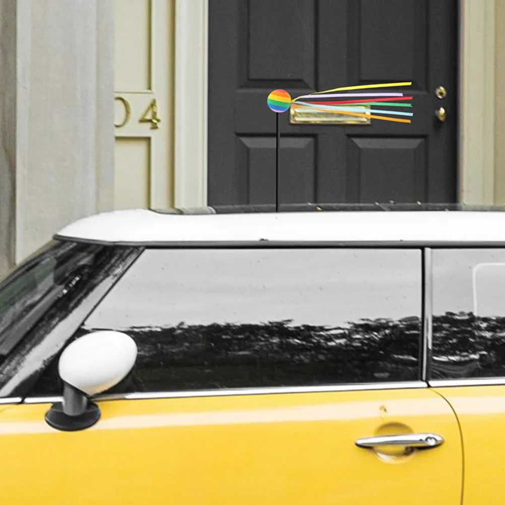 4pcs Colorful Car Antenna Topper Sturdy Splashproof Easy Install Eye-Catching Vehicle Exterior Ornament For All Models Auto