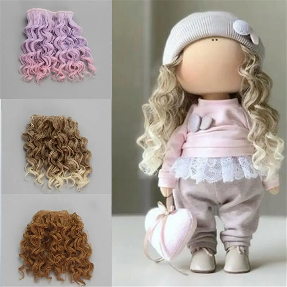 15*100cm Fashion Mini Tresses Doll Hair 1/6 1/4 1/3  High-Temperature Curly Wigs Screw Periwig Toy Toupee Kids Gifts Accessories