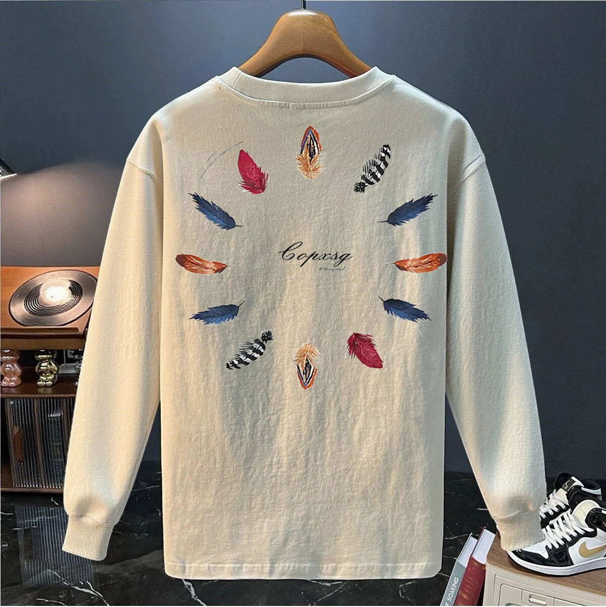 

Мужская повседневная хлопковая футболка оверсайз в винтажном стиле с круглым вырезом для осеннего сезона от Outlet Brand