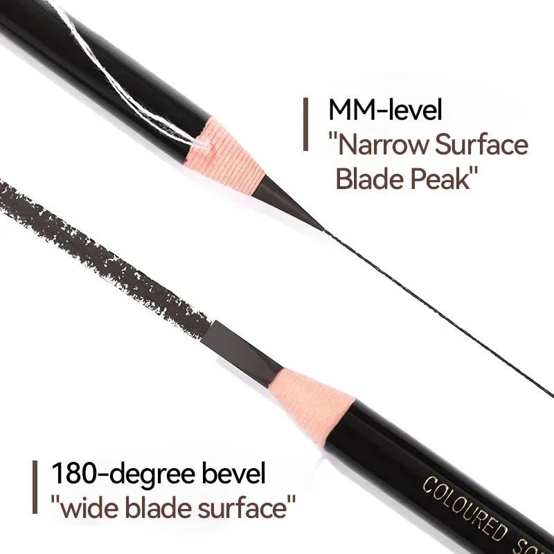 12 ชิ้น/เซ็ตดินสอเขียนคิ้ว Waterproof Eye Brow ดินสอธรรมชาติ Long Lasting Professional คิ้วแต่งหน้าสีน้ําตาล Eye Brow เครื่องสําอางค์
