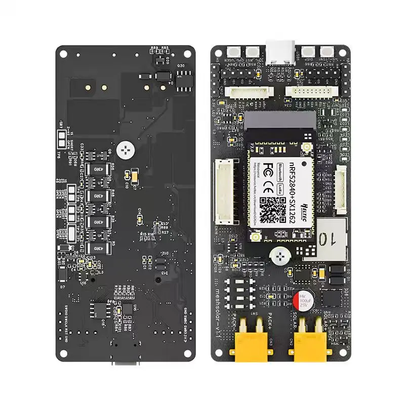 لوحة Heltec Meshtastic MeshSolar Li-ion BMS nRF52480 + SX1262 1-4 خلايا 18-24 فولت تعمل بالطاقة الشمسية DC/MPPT/USB PD3.0 شحن 10 كجم BLE LoRa