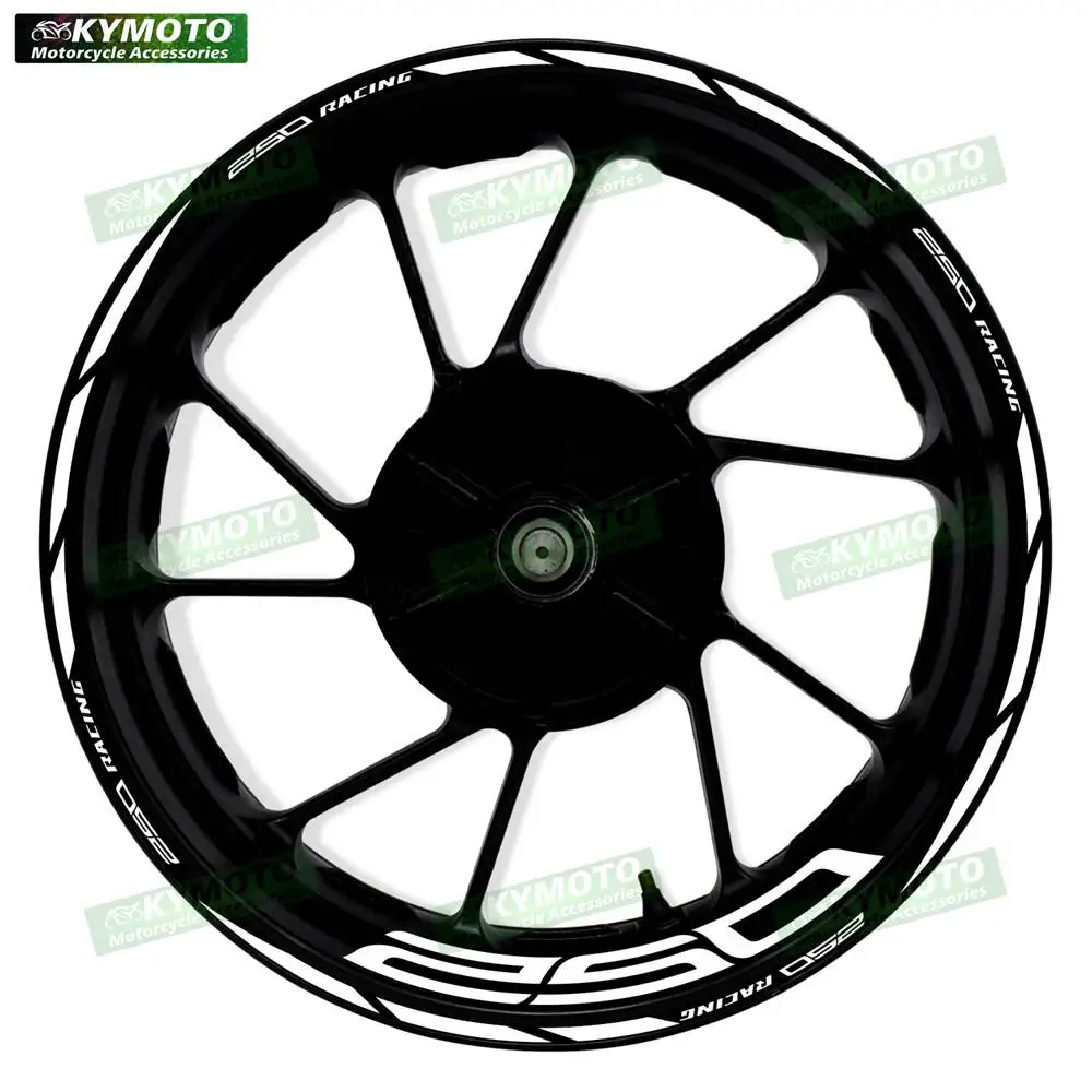 For Z250 Z 250 motorcycle accessories 17 inch front and rear wheel decals fairing hub rim reflective stickers decoration 2