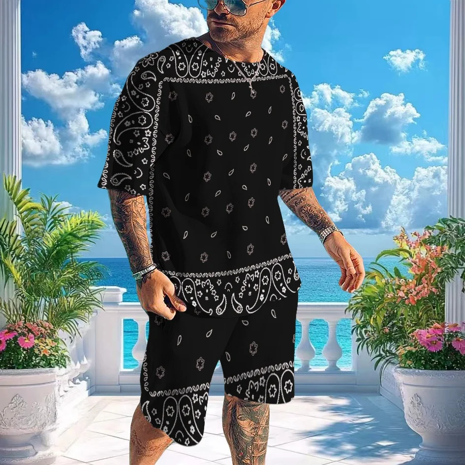 

Лето 202, уличные мужские и женские костюмы, повседневные повседневные модные свободные комфортные экзотические трендовые роскошные спортивные дышащие костюмы с принтом