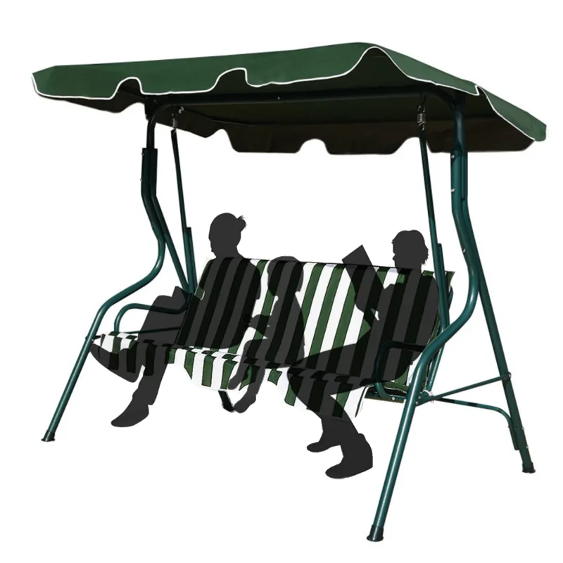 SKONYON Outdoor Swing Canopy Patio Swing Chair 3 Person Canopy Hammock swing chair outdoor  hanging chair