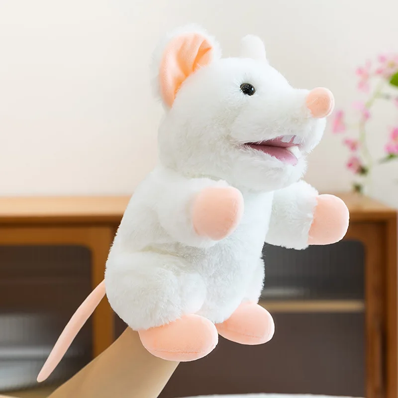 Stuffed Plush Animals Toys Hand Finger Story Puppet Kawaii Dolls Educational Pig Cat Gorilla Baby Toys  Children GIft