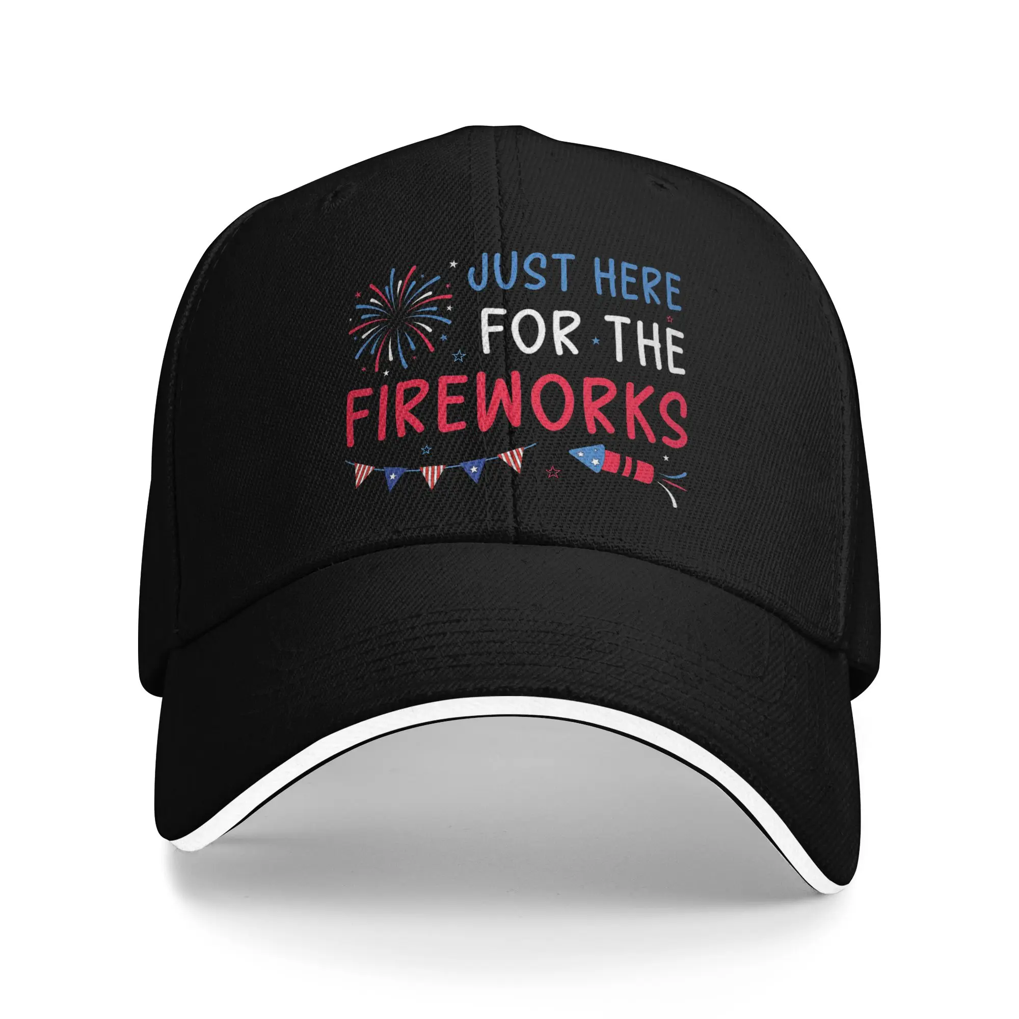 Just Here For The 4th Of July Baseball Cap Outdoor Sport Sun-Proof Hip Hop Hats Casual Snapback Cap