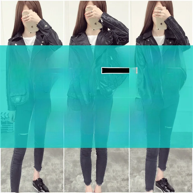 Cappotto corto in pelle da donna slim fit con risvolto Giacca in PU Abbigliamento da bici Capispalla da donna alla moda