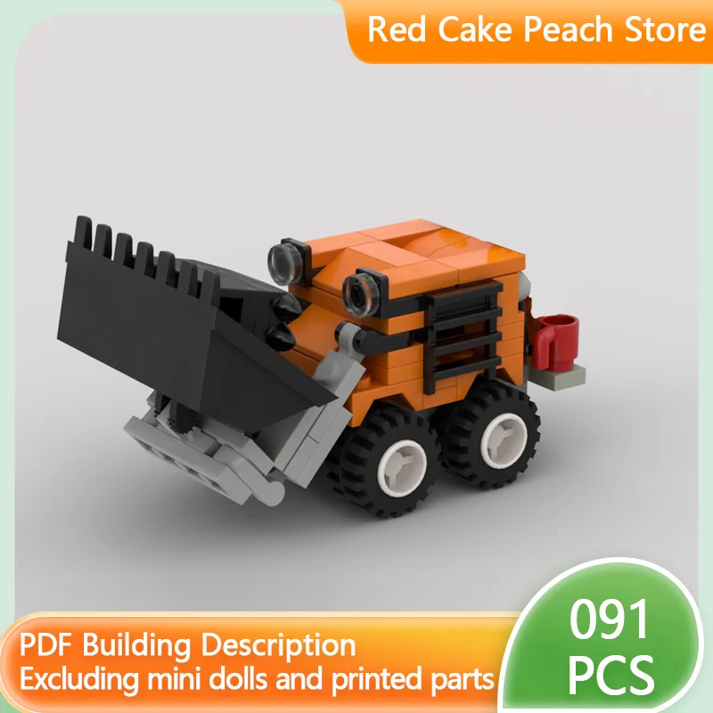 

City Car Model MOC Building Bricks Small Construction Digger Modular Technology Children Holiday Gifts Assemble Toys Suit