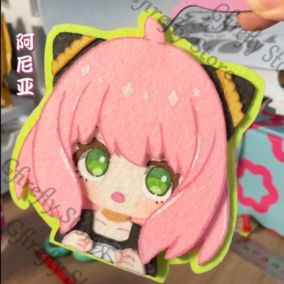 

Non Woven Hanging Drop SPY×FAMILY Keychain Gorgeous Bag Pendant Adorable Mignon Anya Forger Q Version Colleagues Gift