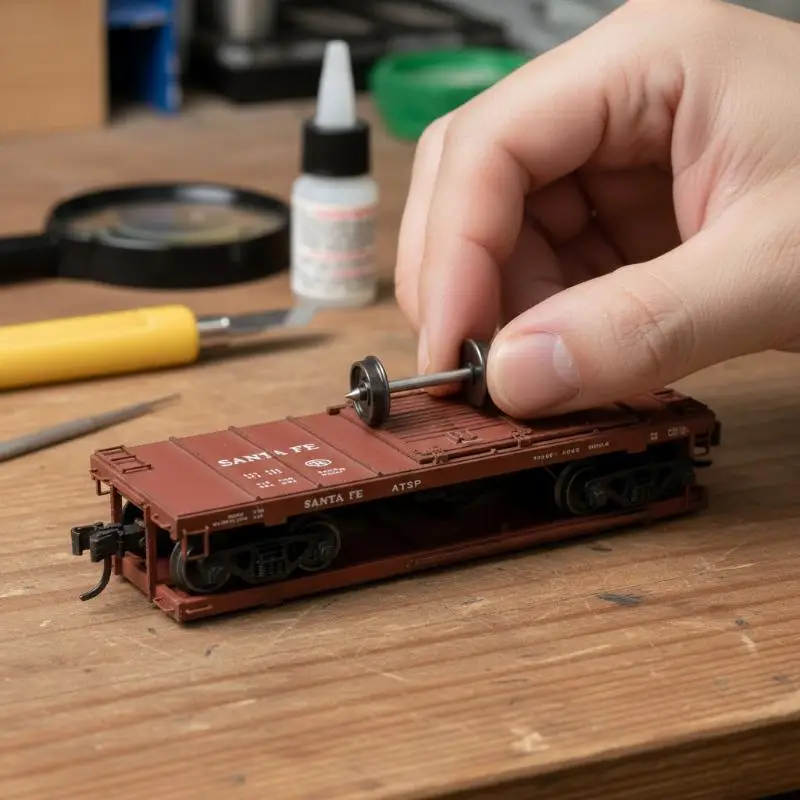 

4 шт. металлических колесных пар для моделей поездов, масштаб 1:87 HO, 33 дюйма, для самостоятельной сборки