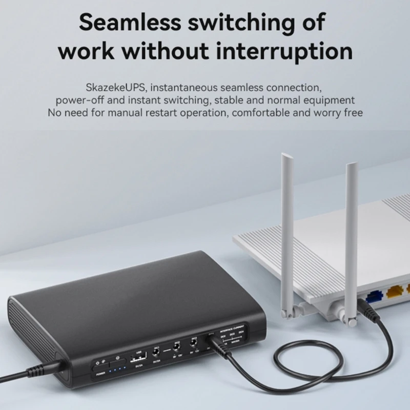 

K32C Резервная батарея ИБП для светодиодных светильников, WiFi-камер, маршрутизаторов, динамик 5,5x2,1 мм, выходной источник 5 9