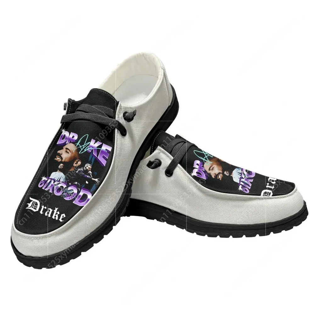 Drake Drizzy Rap Hip hop Music Singer Casual Shoes Men Woman Flat Shoe Breathable Outdoor Lightweight Footwear Custom Made Shoe