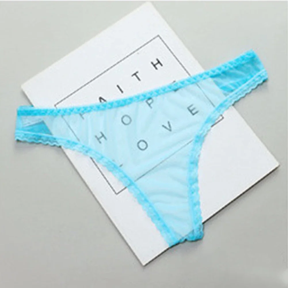 

Sexy Women Transparent See-Through Low Rise Comfortable Panties Knickers Female Low Waist Good Stretchy Elasticity Slips 2022